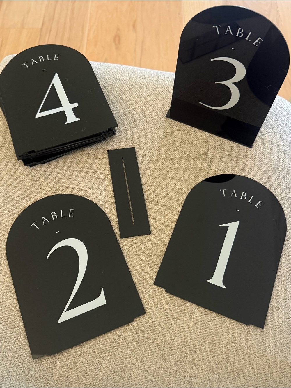 Black Table Number Set 1-40